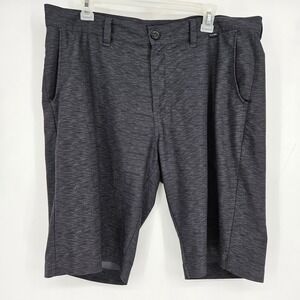 Travis Mathew Shorts Mens 36 Black Performance Golf Stretch Casual Lightweight